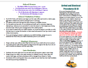 Helpful Information for Familes